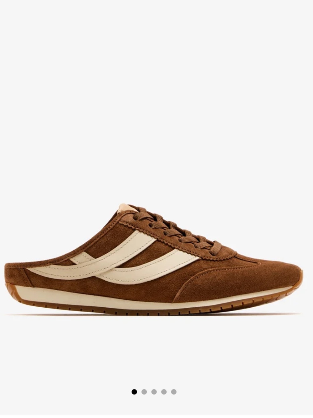 Vince Oasis Runnet Mule
Brown Suede Sneakers with Cream Side Stripes Size 9 - Picture 2 of 6